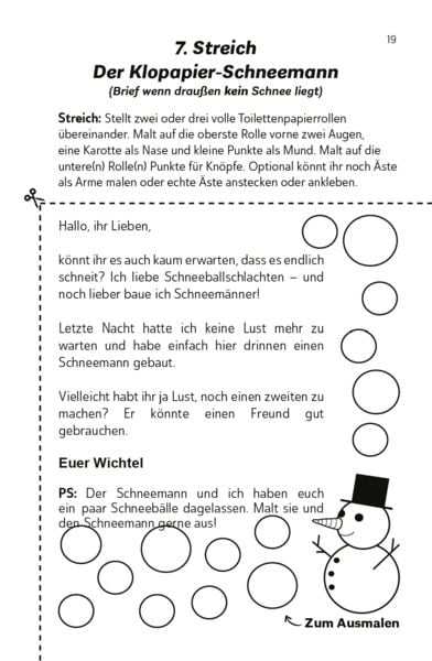 Produktbild: Die lustigsten Wichtelbriefe f&uuml;r Kinder | Zum Ausschneiden & sofort Verwenden | Interaktives Adventskalender-Buch mit Wichtelstreichen f&uuml;r die Wichtelt&uuml;r & Mitmach-Elementen | F&uuml;r Erstleser und Grundsch&uuml;ler ab der 1. Klasse