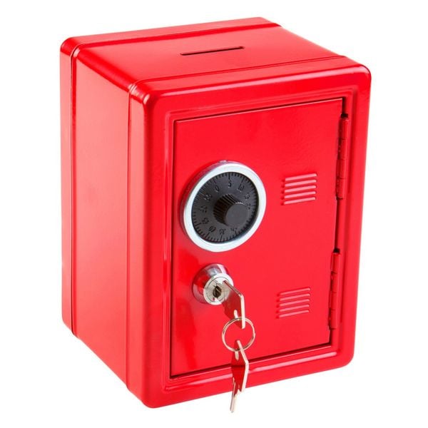 Produktbild: Idena Spartresor aus Metall rot 12x10x16cm
