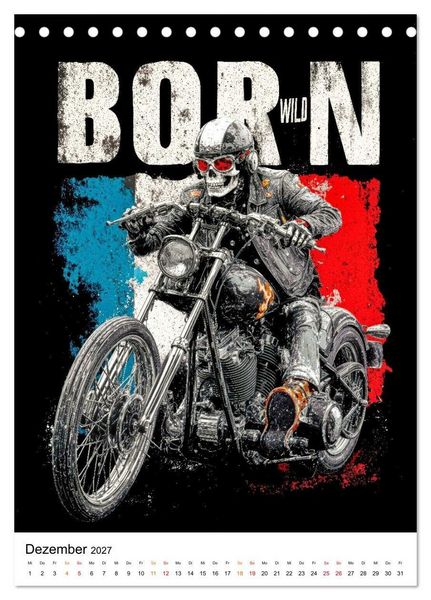 Produktbild: Phantom Bikers - Born Wild (Tischkalender 2027 DIN A5 hoch), CALVENDO Monatskalender