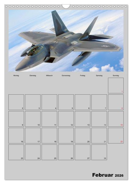 Produktbild: Milit&auml;r. U.S. Kampfflugzeuge (Wandkalender 2026 DIN A3 hoch), CALVENDO Monatskalender