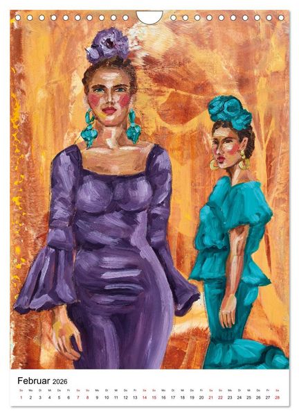 Produktbild: FLAMENCAS (Wandkalender 2026 DIN A4 hoch), CALVENDO Monatskalender