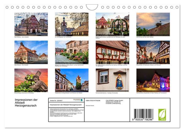 Produktbild: Impressionen der Altstadt Herzogenaurach (Wandkalender 2027 DIN A4 quer), CALVENDO Monatskalender