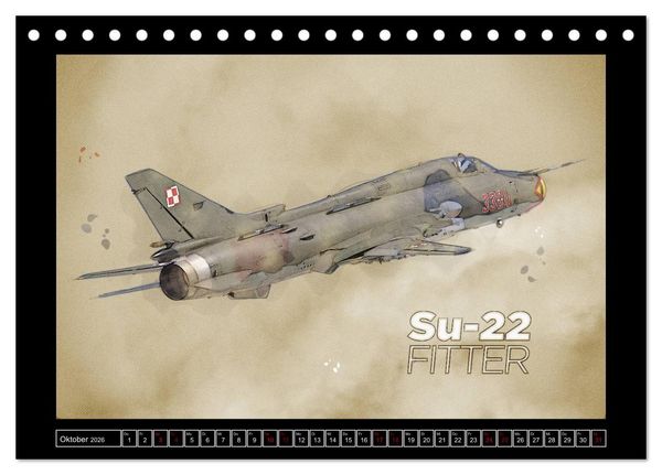 Produktbild: Aero Action Art - Luftfahrt Kunst (Tischkalender 2026 DIN A5 quer), CALVENDO Monatskalender