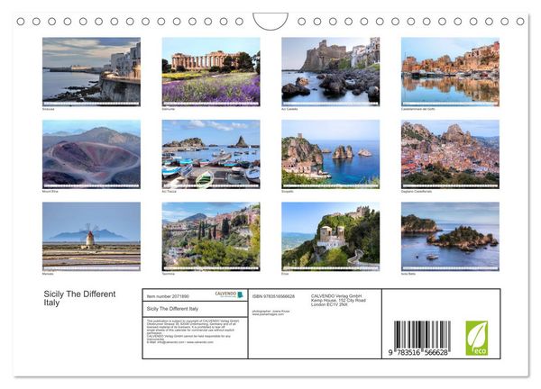 Produktbild: Sicily The Different Italy (Wall Calendar 2026 DIN A4 landscape), CALVENDO 12 Month Wall Calendar