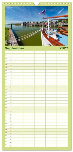 Produktbild: Familienplaner 2027 - Ostsee, Fischland-Dar&szlig; mit 5 Spalten (Wandkalender, 21 x 45 cm) CALVENDO