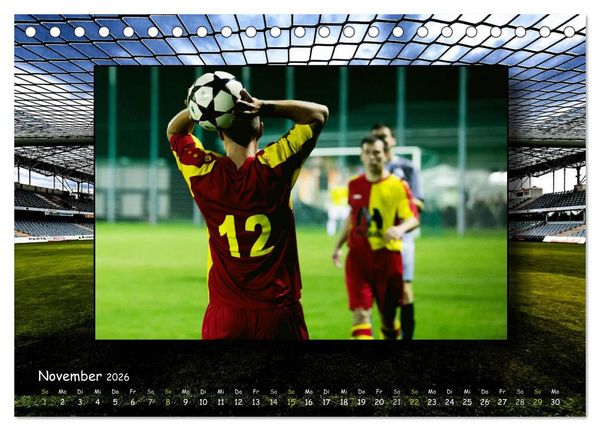 Produktbild: Fu&szlig;ball regiert die Welt (Tischkalender 2026 DIN A5 quer), CALVENDO Monatskalender