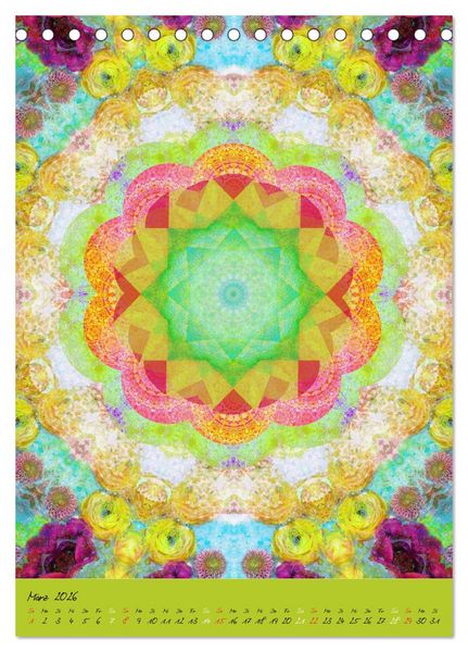 Produktbild: MANDALAS der Natur (Tischkalender 2026 DIN A5 hoch), CALVENDO Monatskalender