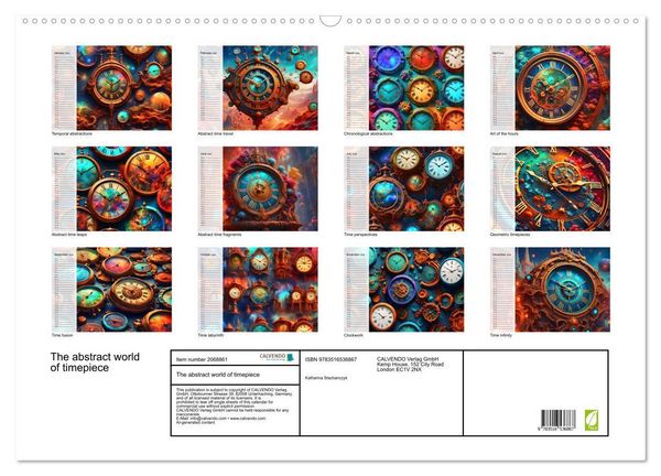 Produktbild: The abstract world of timepiece (Wall Calendar 2026 DIN A2 landscape), CALVENDO 12 Month Wall Calendar