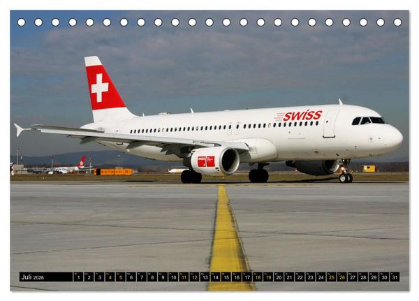 Produktbild: Airbus Airliners (Tischkalender 2026 DIN A5 quer), CALVENDO Monatskalender