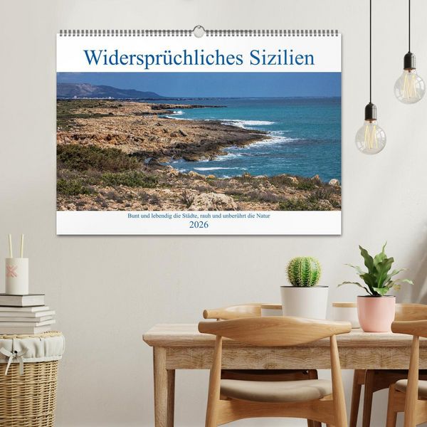 Produktbild: Widerspr&uuml;chliches Sizilien (Wandkalender 2026 DIN A2 quer), CALVENDO Monatskalender
