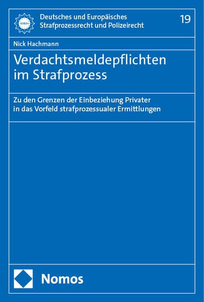 Produktbild: Verdachtsmeldepflichten im Strafprozess