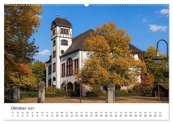 Produktbild: Hanau Kurpark und Kesselstadt (hochwertiger Premium Wandkalender 2027 DIN A2 quer), Kunstdruck in Hochglanz