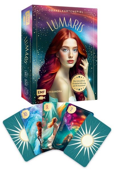 Orakel-Kartenset: Lumaris | Mit edlem Goldschnitt, Gebundene Ausgabe von Crisandra, Edition Michael Fischer / EMF Verlag, 9783745929324