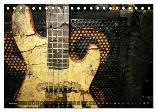 Produktbild: Gitarren - Grunge Style (Tischkalender 2026 DIN A5 quer), CALVENDO Monatskalender