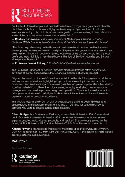 Produktbild: The Routledge Handbook of Service Research Insights and Ideas