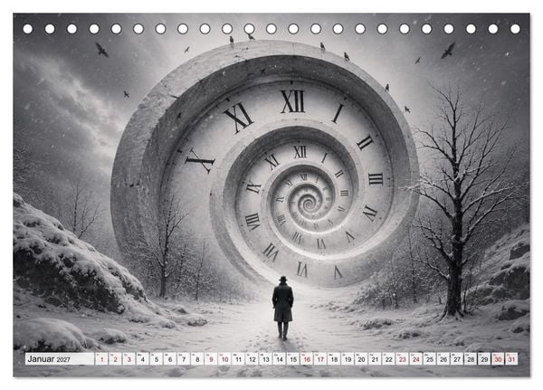 Produktbild: Fantastische Illusionen - Mystischer Kunstkalender (Tischkalender 2027 DIN A5 quer), CALVENDO Monatskalender