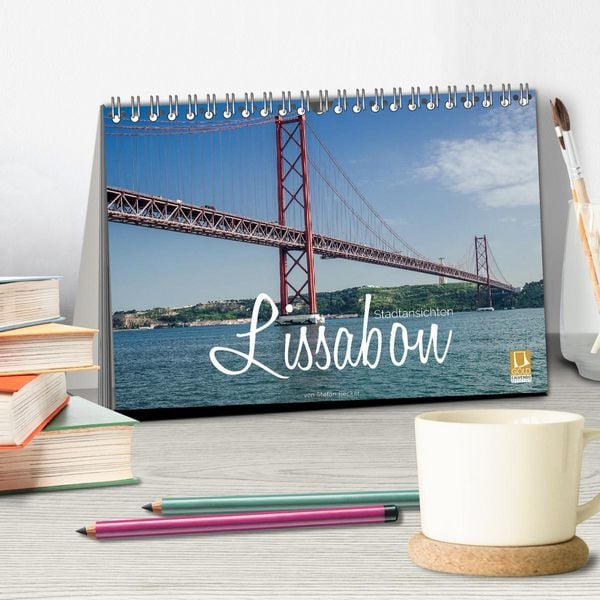 Produktbild: Lissabon Stadtansichten (Tischkalender 2026 DIN A5 quer), CALVENDO Monatskalender
