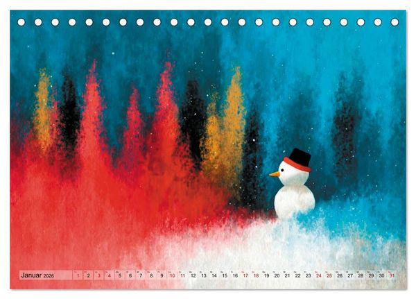 Produktbild: Wenn die Stille in Farbe tropft (Tischkalender 2026 DIN A5 quer), CALVENDO Monatskalender