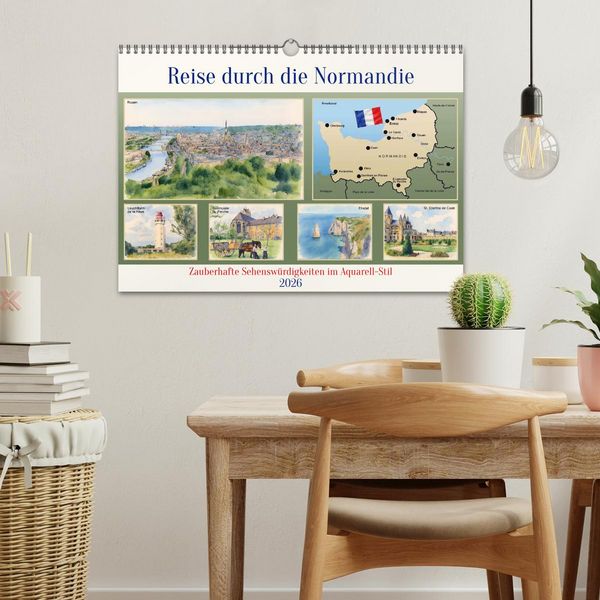 Produktbild: Reise durch die Normandie (Wandkalender 2026 DIN A3 quer), CALVENDO Monatskalender