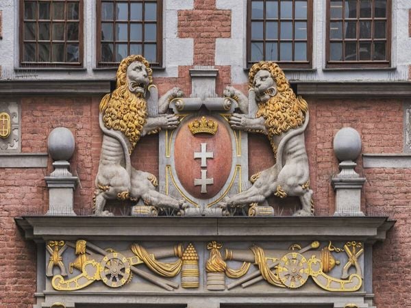 Produktbild: CALVENDO Puzzle Gro&szlig;wappen der Stadt Danzig am Gro&szlig;en Zeughaus | 1000 Teile Lege-Gr&ouml;&szlig;e 64x48cm Foto-Puzzle f&uuml;r gl&uuml;ckliche Stunden