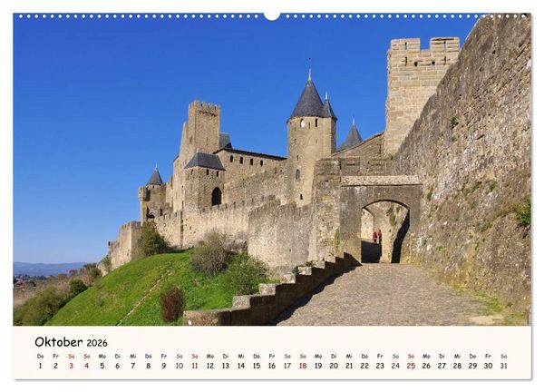 Produktbild: Cite von Carcassonne - Zeitreise ins Mittelalter (Wandkalender 2026 DIN A2 quer), CALVENDO Monatskalender