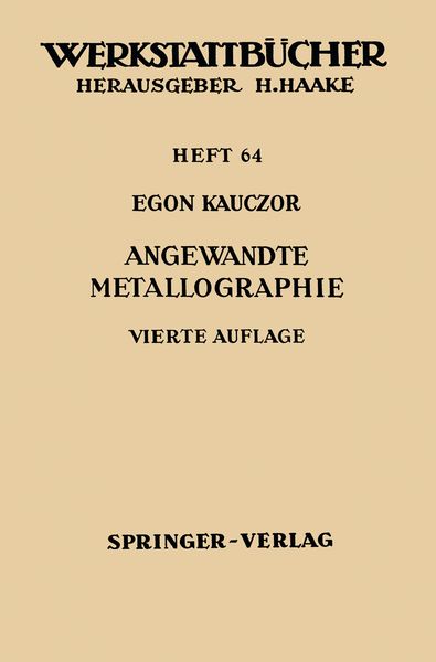 Produktbild: Angewandte Metallographie