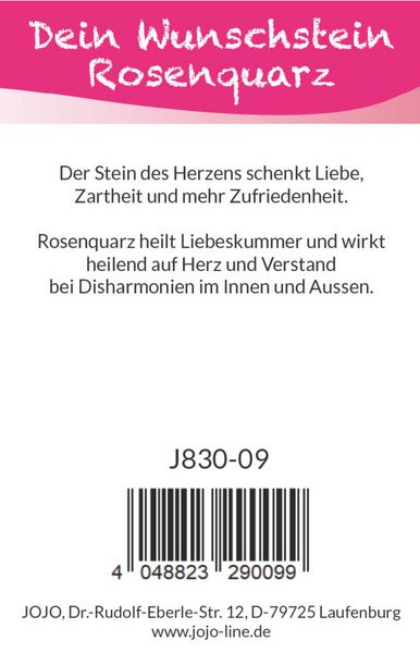 Produktbild: Dein Wunschstein, Rosenquarz - Liebe