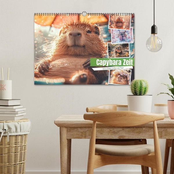 Produktbild: Capybara Zeit (Wandkalender 2026 DIN A3 quer), CALVENDO Monatskalender
