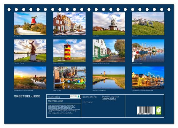 Produktbild: GREETSIEL-LIEBE (Tischkalender 2026 DIN A5 quer), CALVENDO Monatskalender