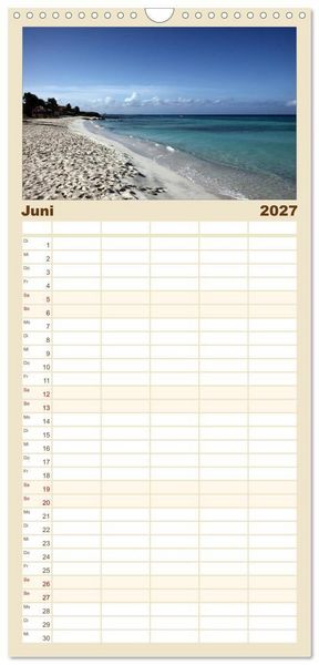Produktbild: Familienplaner 2027 - Urlaubstr&auml;ume mit 5 Spalten (Wandkalender, 21 x 45 cm) CALVENDO
