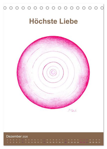 Produktbild: Delfinheilsymbole (Tischkalender 2026 DIN A5 hoch), CALVENDO Monatskalender