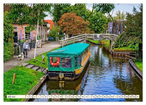Produktbild: Reise durch die Niederlande - Giethoorn in der Provinz Overijssel (hochwertiger Premium Wandkalender 2026 DIN A2 quer), Kunstdruck in Hochglanz