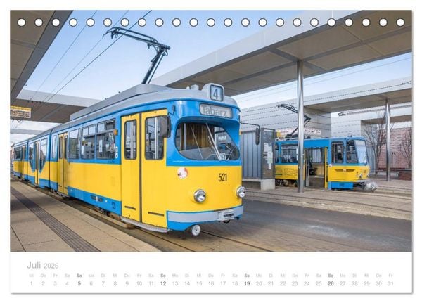 Produktbild: Bus, Bahn und Co. - Faszinierende Fahrzeuge (Tischkalender 2026 DIN A5 quer), CALVENDO Monatskalender