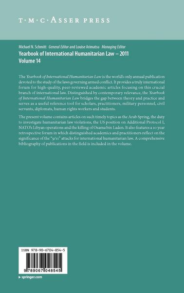 Produktbild: Yearbook of International Humanitarian Law 2011 - Volume 14