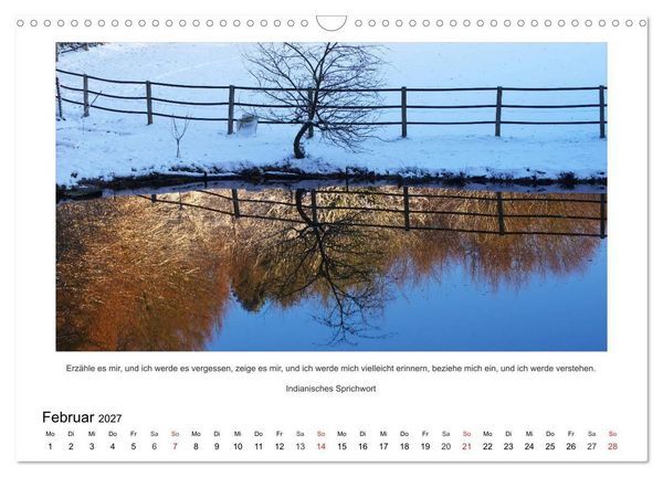Produktbild: Der Naturkalender mit Zitaten und Spr&uuml;chen (Wandkalender 2027 DIN A3 quer), CALVENDO Monatskalender