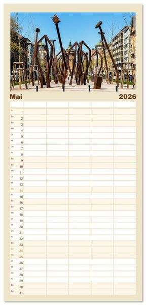 Produktbild: Familienplaner 2026 - Mannheim, meine Stadt mit 5 Spalten (Wandkalender, 21 x 45 cm) CALVENDO