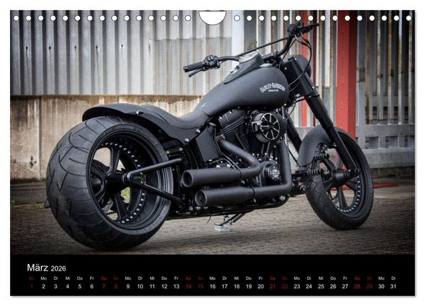 Produktbild: Exklusive Best of Fat Ass Custombike Edition, feinste Harleys mit fettem Hintern (Wandkalender 2026 DIN A4 quer), CALVENDO Monatskalender