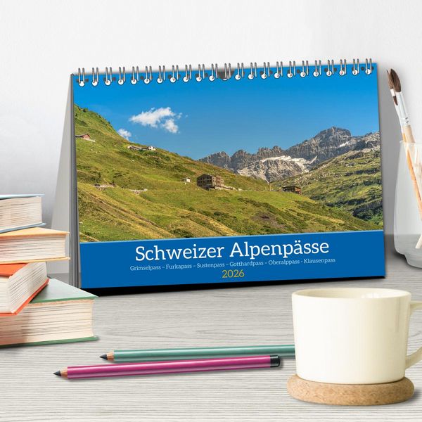 Produktbild: Schweizer Alpenp&auml;sse (Tischkalender 2026 DIN A5 quer), CALVENDO Monatskalender