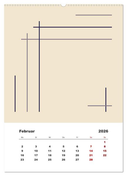 Produktbild: GeoArt - geometrische Formen (hochwertiger Premium Wandkalender 2026 DIN A2 hoch), Kunstdruck in Hochglanz