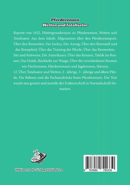 Produktbild: Pferderennen Wetten und Totalisator