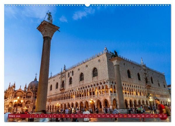 Produktbild: Venedig - Traum in der Lagune (hochwertiger Premium Wandkalender 2026 DIN A2 quer), Kunstdruck in Hochglanz