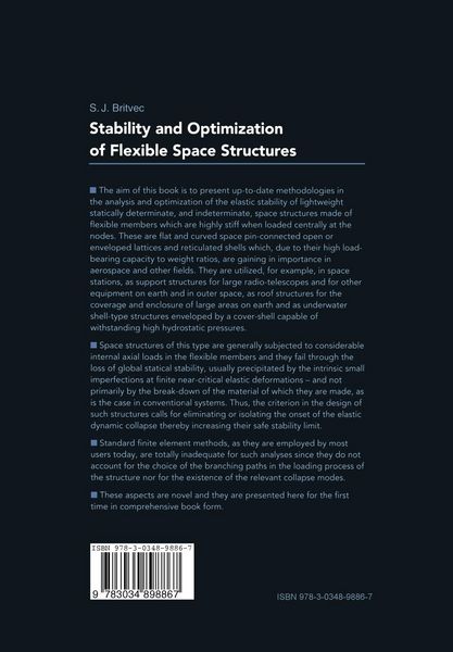 Produktbild: Stability and Optimization of Flexible Space Structures