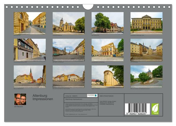 Produktbild: Altenburg Impressionen (Wandkalender 2026 DIN A4 quer), CALVENDO Monatskalender