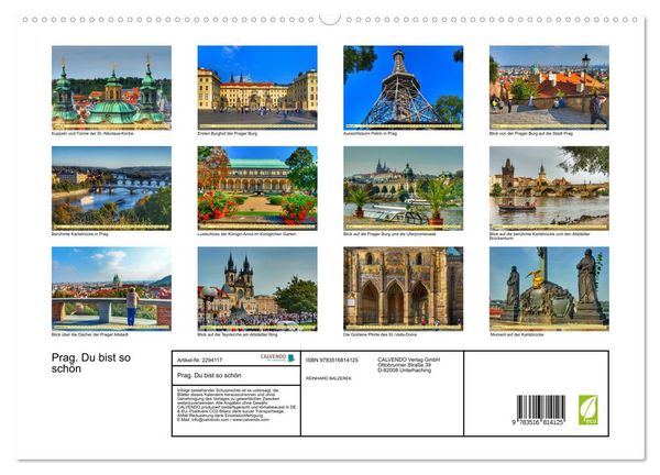 Produktbild: Prag. Du bist so sch&ouml;n (hochwertiger Premium Wandkalender 2027 DIN A2 quer), Kunstdruck in Hochglanz