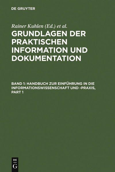Produktbild: Grundlagen der praktischen Information und Dokumentation