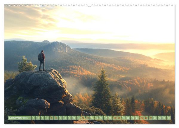 Produktbild: Wandergl&uuml;ck - Momente der Freiheit in der Natur (hochwertiger Premium Wandkalender 2026 DIN A2 quer), Kunstdruck in Hochglanz