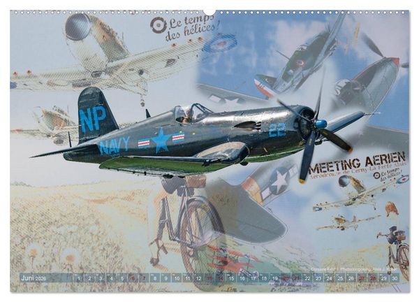Produktbild: Aviatik Photocomposing 2026 (Wandkalender 2026 DIN A2 quer), CALVENDO Monatskalender