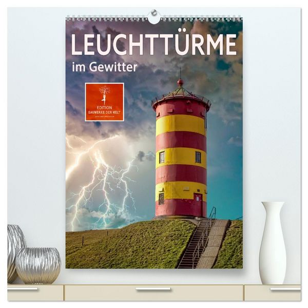 Produktbild: Leuchtt&uuml;rme im Gewitter (hochwertiger Premium Wandkalender 2026 DIN A2 hoch), Kunstdruck in Hochglanz