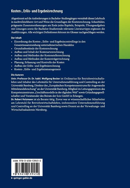 Produktbild: Kosten-, Erl&ouml;s- und Ergebnisrechnung