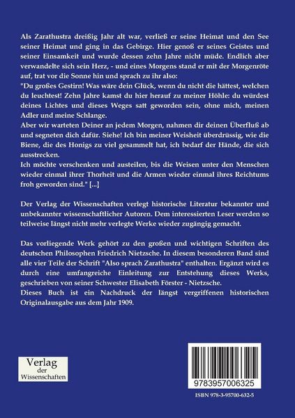 Produktbild: Also sprach Zarathustra